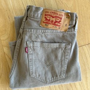 NWOT 501 Tan Button-Fly Levis